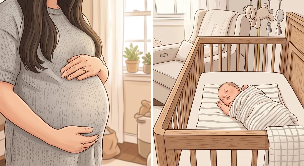 Ilustração representando o início da personalidade jurídica e a proteção do nascituro